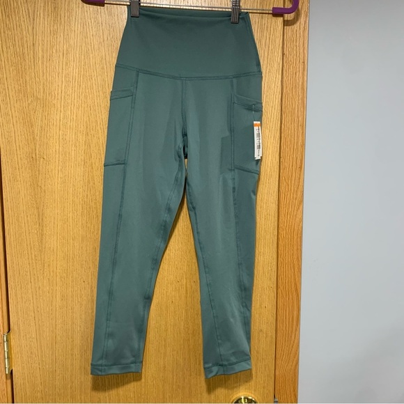 90 Degree by Reflex Interlock Tribeca Crop Tight Leggings in Green - Size XS - Picture 1 of 4